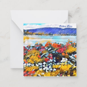 Ochos Rios Neon Pop Art Floral Card