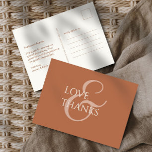 Ochre and Ivory Non-Photo Thank You Postcard