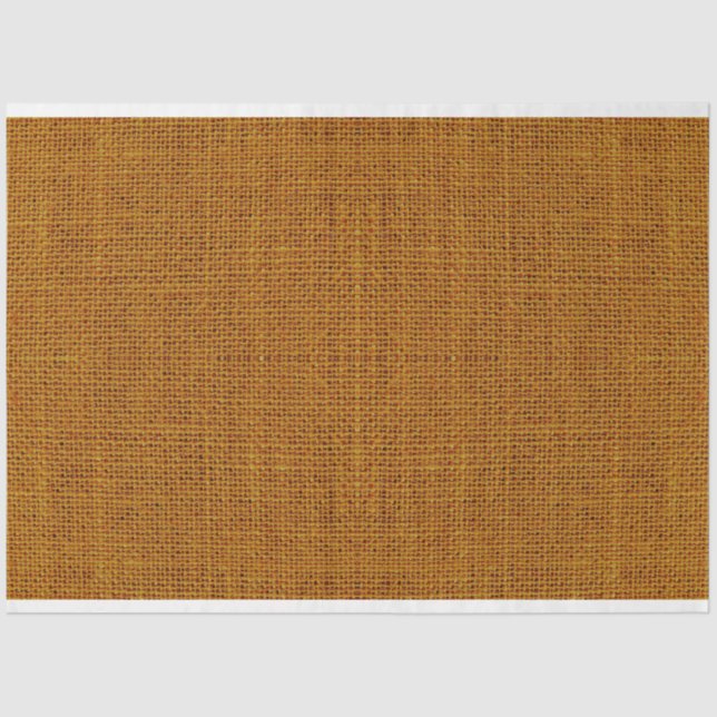  Ochre Burlap Texture Decoupage Tissue Paper (Front)