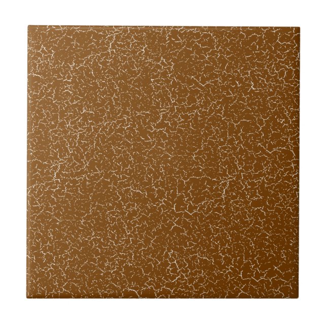 Ochre Crackle Glaze  Solid Colour Tile (Front)
