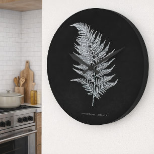 Ochre Fern Frond, Gymnogramma Ochracea  Large Clock