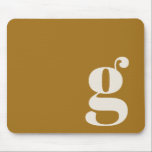 Ochre Gold Minimal Retro Monogram Initial Custom Mouse Pad<br><div class="desc">Ochre Gold Minimalist Retro Monogram Initial Custom Mouse Pad</div>