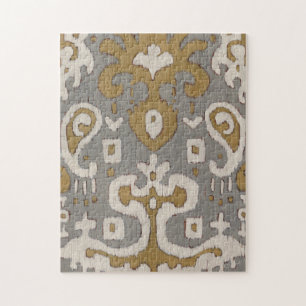 Ochre Ikat I Jigsaw Puzzle
