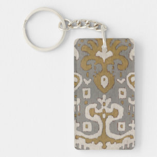 Ochre Ikat I Key Ring