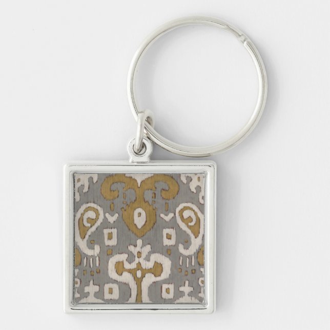 Ochre Ikat I Key Ring (Front)