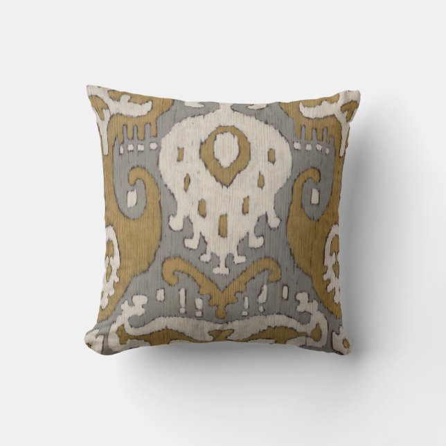 Ochre Ikat II Cushion (Front)