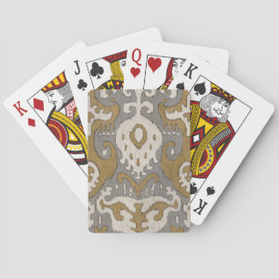 Ochre Ikat II Playing Cards