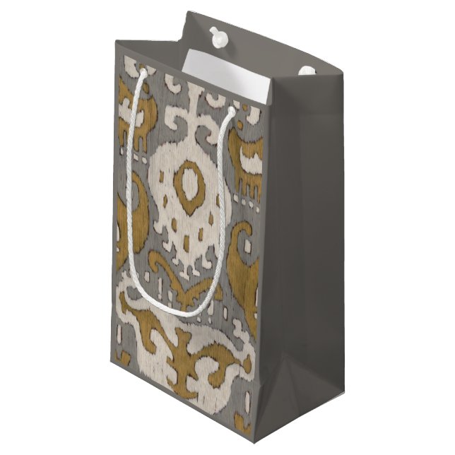 Ochre Ikat II Small Gift Bag (Front Angled)