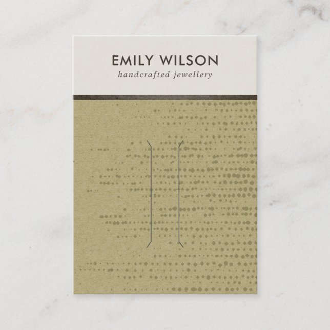 OCHRE KRAFT WHITE DOTS HAIR CLIP DISPLAY CARD (Front)