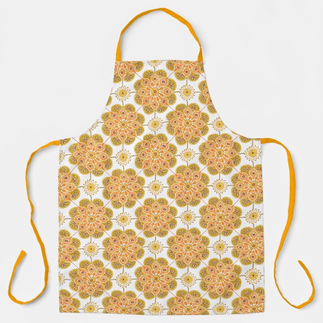 Ochre Medallions Apron  (Front)