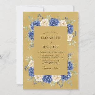 Ochre Stately Royal Wedding Invitation