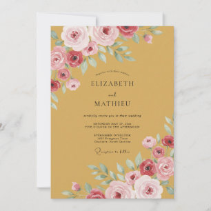 Ochre Sumptuous Autumnal Wedding Invitation