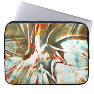 Ochre texture with pixelated kink and scratches th laptop sleeve