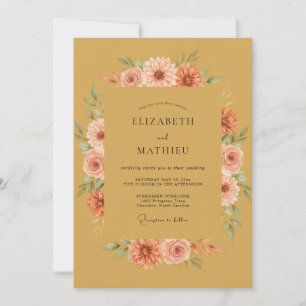 Ochre Warm Autumnal Wedding Invitation