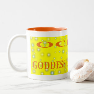 Ochun Goddess Of The River Stars Two-Tone Coffee Mug