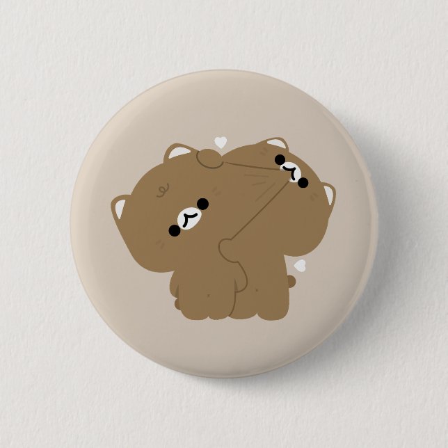 Ocicat Cat Couple 6 Cm Round Badge (Front)