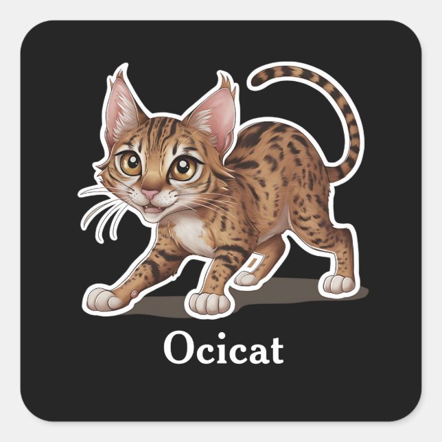 Ocicat Square Sticker (Front)