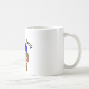ock Monkey "I THROW POOP" Coffee Mug