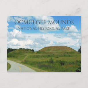 Ocmulgee Mounds National Historical Park Mounds Postcard