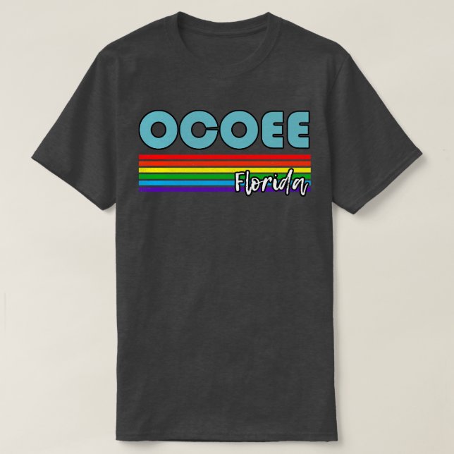 Ocoee Florida Pride Ocoee LGBT Gift LGBTQ Supporte T-Shirt (Design Front)