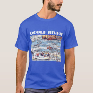 Ocoee River Tennessee Whitewater Rafting Painting T-Shirt