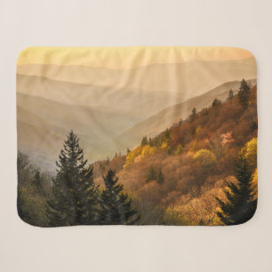 Oconaluftee Valley Overlook North Carolina Sherpa Blanket