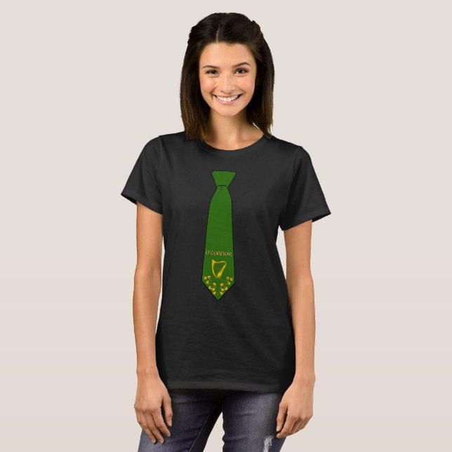 O'Connor Irish Necktie T-Shirt with Harp Women's (Front Full)