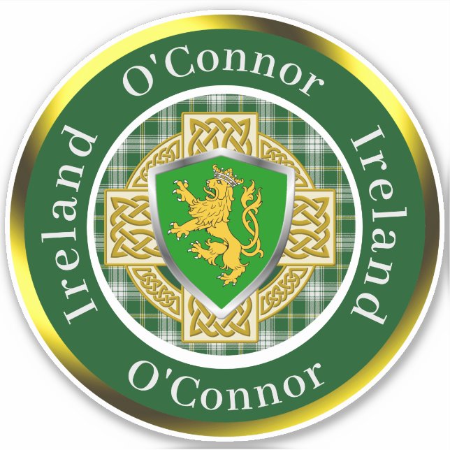 O'Connor Irish Shield/Celtic Cross Personalised (Front)
