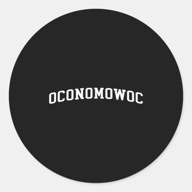 Oconomowoc  classic round sticker (Front)