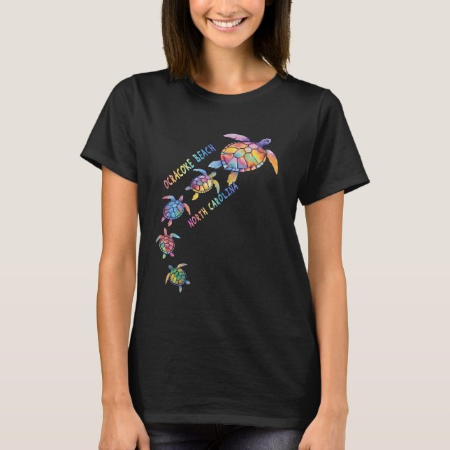 Ocracoke Beach North Carolina Sea Turtle Lover Vac T-Shirt (Front)