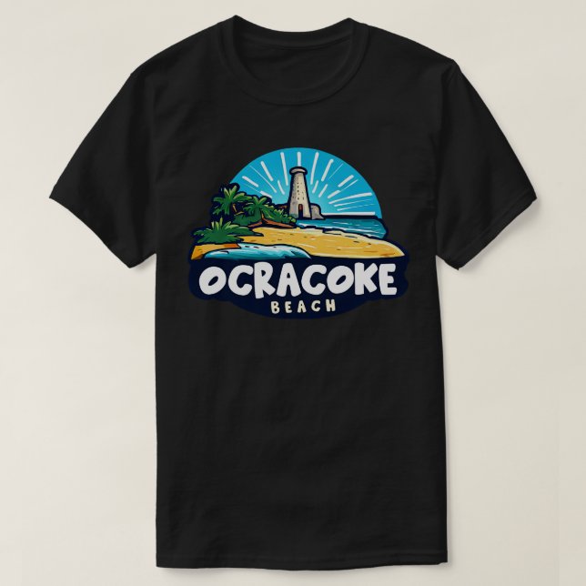Ocracoke Beach T-Shirt (Design Front)