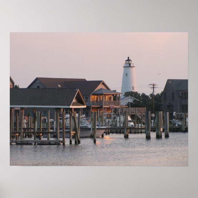 Ocracoke Island Harbor Poster (Front)