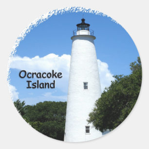 Ocracoke Island Light Classic Round Sticker