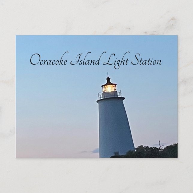 Ocracoke Island Light Station  Postcard (Front)