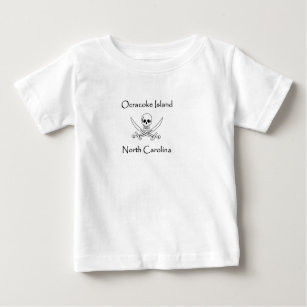 Ocracoke Island North Carolina Pirate Logo Baby T-Shirt