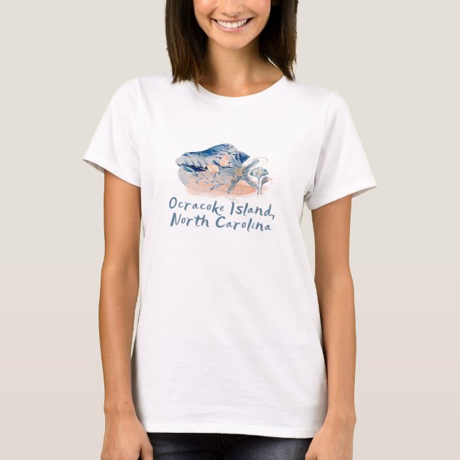 Ocracoke Island Seashells  T-Shirt (Front)