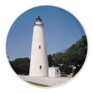 Ocracoke Lighthouse Ceramic Knob