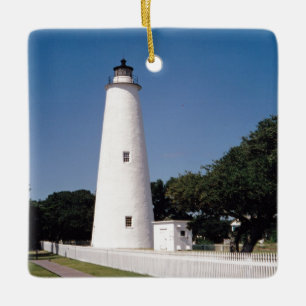 Ocracoke Lighthouse Ceramic Tree Decoration