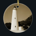 Ocracoke Lighthouse Ceramic Tree Decoration<br><div class="desc">Ocracoke Lighthouse</div>
