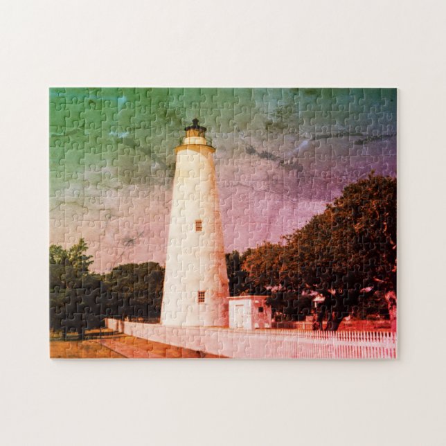 Ocracoke Lighthouse Jigsaw Puzzle (Horizontal)