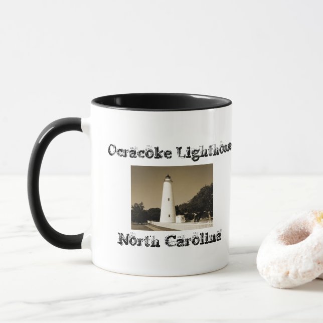 Ocracoke Lighthouse Mug (With Donut)