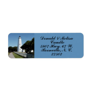 OCRACOKE LIGHTHOUSE RETURN ADDRESS LABEL