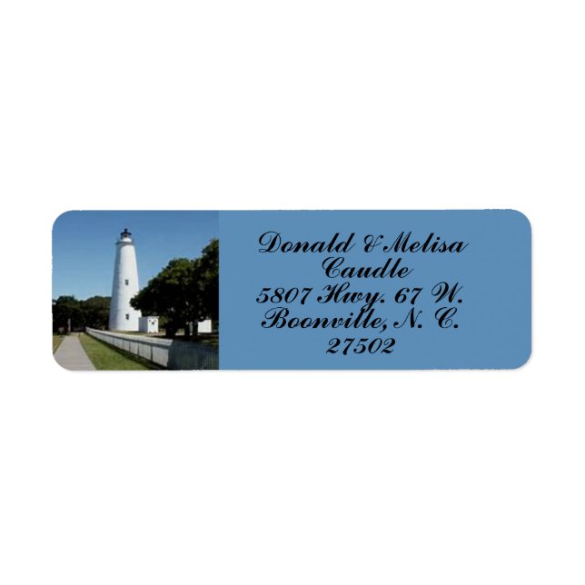 OCRACOKE LIGHTHOUSE RETURN ADDRESS LABEL (Front)