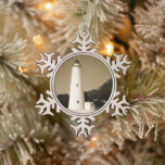Ocracoke Lighthouse Snowflake Pewter Christmas Ornament<br><div class="desc">Ocracoke Lighthouse</div>