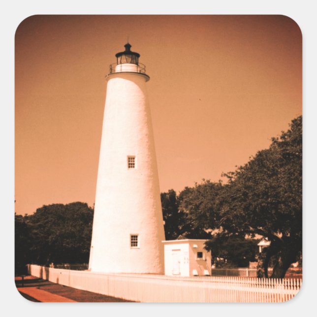 Ocracoke Lighthouse  Square Sticker (Front)