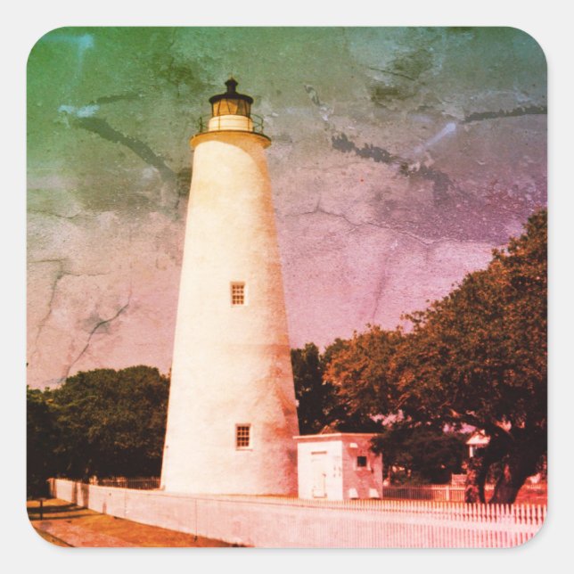 Ocracoke Lighthouse  Square Sticker (Front)