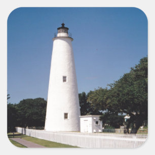 Ocracoke Lighthouse Square Sticker