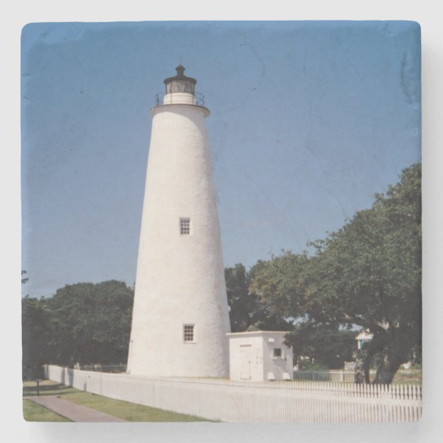 Ocracoke Lighthouse Stone Coaster (Front)