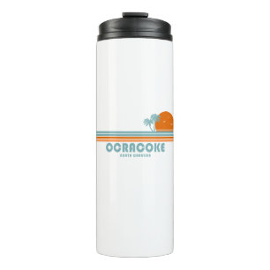 Ocracoke North Carolina Sun Palm Trees Thermal Tumbler