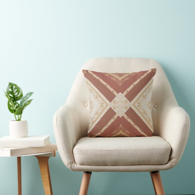 Ocrélia – Warm Earth Tones Grounding Decorative  Cushion (Chair)
